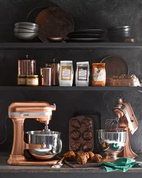 Copper kitchen in the interior photo