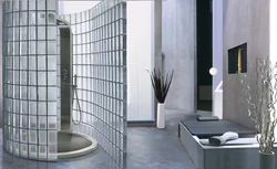 Bathroom design glass blocks