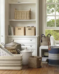 Baskets In The Bedroom Interior