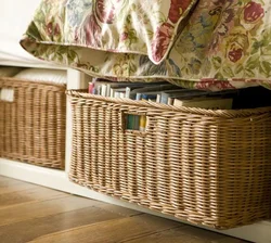 Baskets In The Bedroom Interior