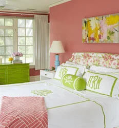 Зелено Розовая Спальня Фото