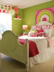 Green Pink Bedroom Photo