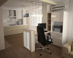 Office and kitchen in one room photo