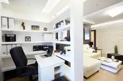 Кабинет и кухня в одной комнате фото