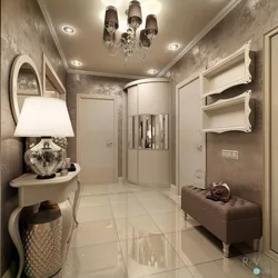 Hallway in a 9-storey panel house photo