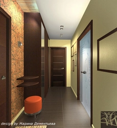 Hallway in a 9-storey panel house photo