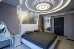 Дызайн столяў з падсветкай у спальні