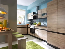 Мебель на кухне цвет дуба фото