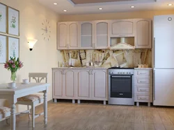 Kitchen furniture oak color photo