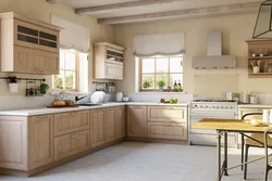 Kitchen Furniture Oak Color Photo