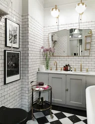 White Brick Bath Design