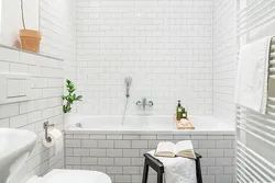 White brick bath design