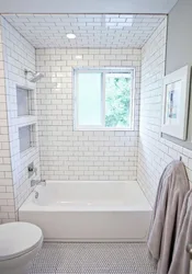 Дизайн ванны белый кирпич