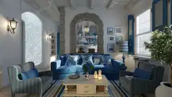 Mediterranean Living Room Interior