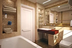 Plasterboard bathroom interior