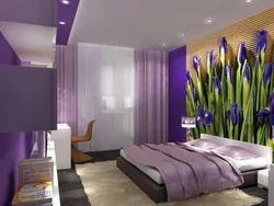 Floral bedroom interior