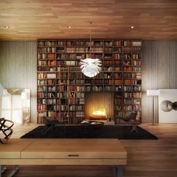 Living room books interior design