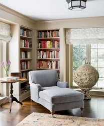 Living room books interior design