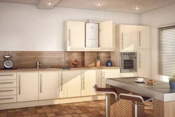 Kitchens with gas boiler on the wall design