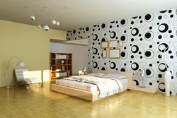 Bedroom interior circles