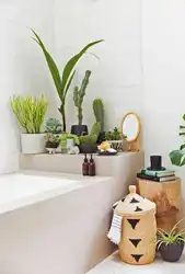 Bath with plants design