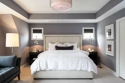 Photo of wall and ceiling design in the bedroom