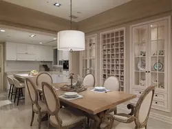 Kitchen And Table In The Same Interior Style