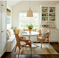 Кухня и стол в одном стиле интерьер