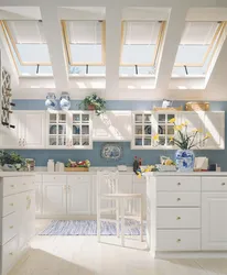 Attic kitchen design photo