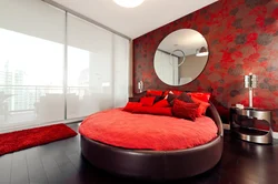 Qara və qırmızı yataq otağı dizaynı