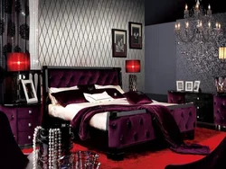 Black and red bedroom design