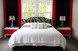 Black and red bedroom design