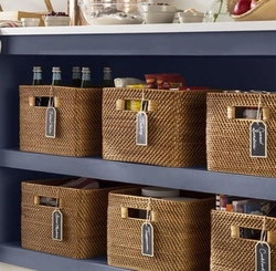 Boxes in the kitchen interior