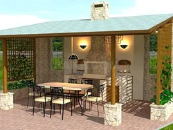 Photo of the summer kitchen layout