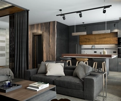 Kitchen Living Room Graphite Design