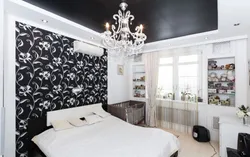 Bedroom interior white ceiling