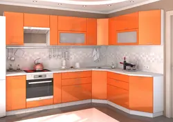 Маленькие кухни оранжевые фото