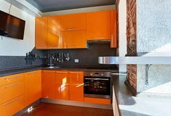 Small kitchens orange photos