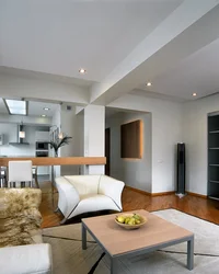 Living room with kitchen combined ceiling design