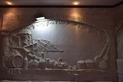 Photo of bas-reliefs in the kitchen