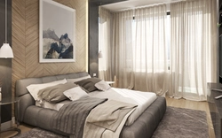 Gray Brown Bedroom Design Photo