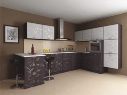 Kitchen design in cocoa color