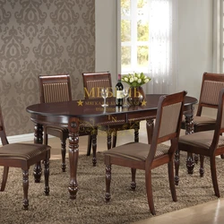 Living room table with chairs photo