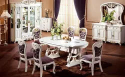 Living room table with chairs photo