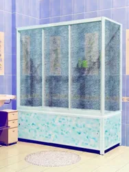 Ваннаға арналған перде жылжымалы пластикалық фотосурет