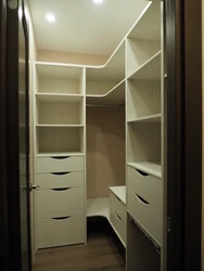 Small dressing room from a storage room in Khrushchev photo design