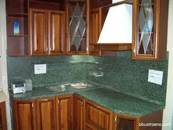 Dark Green Countertop In The Kitchen Photo