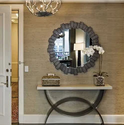 Decorative mirrors on the wall for the interior in the hallway