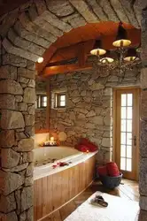 Bathroom design tiles with stone