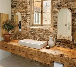 Bathroom design tiles with stone